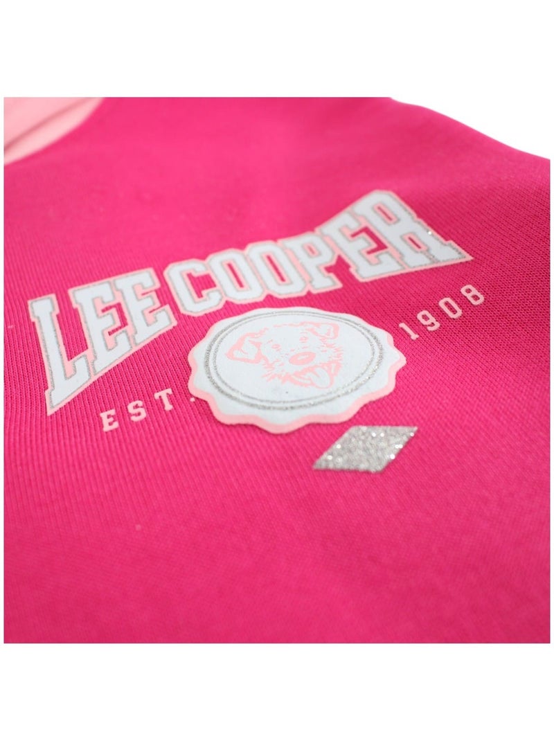 Lee Cooper - Tuta sportiva bambina con una giacca a maniche lunghe e un pantalone jogging Rosa fucsia - Kiabi
