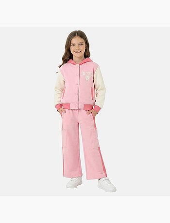 Lee Cooper - Tuta sportiva bambina con una giacca a maniche lunghe e un pantalone jogging