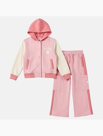 Lee Cooper - Tuta sportiva bambina con una giacca a maniche lunghe e un pantalone jogging