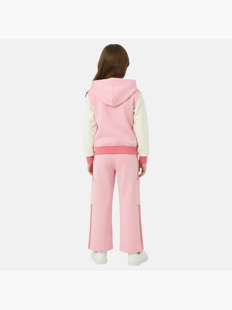 Lee Cooper - Tuta sportiva bambina con una giacca a maniche lunghe e un pantalone jogging Rosa - Kiabi