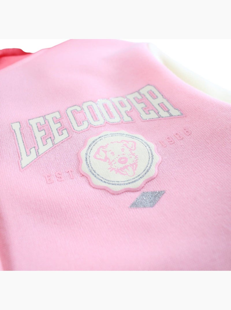 Lee Cooper - Tuta sportiva bambina con una giacca a maniche lunghe e un pantalone jogging Rosa - Kiabi