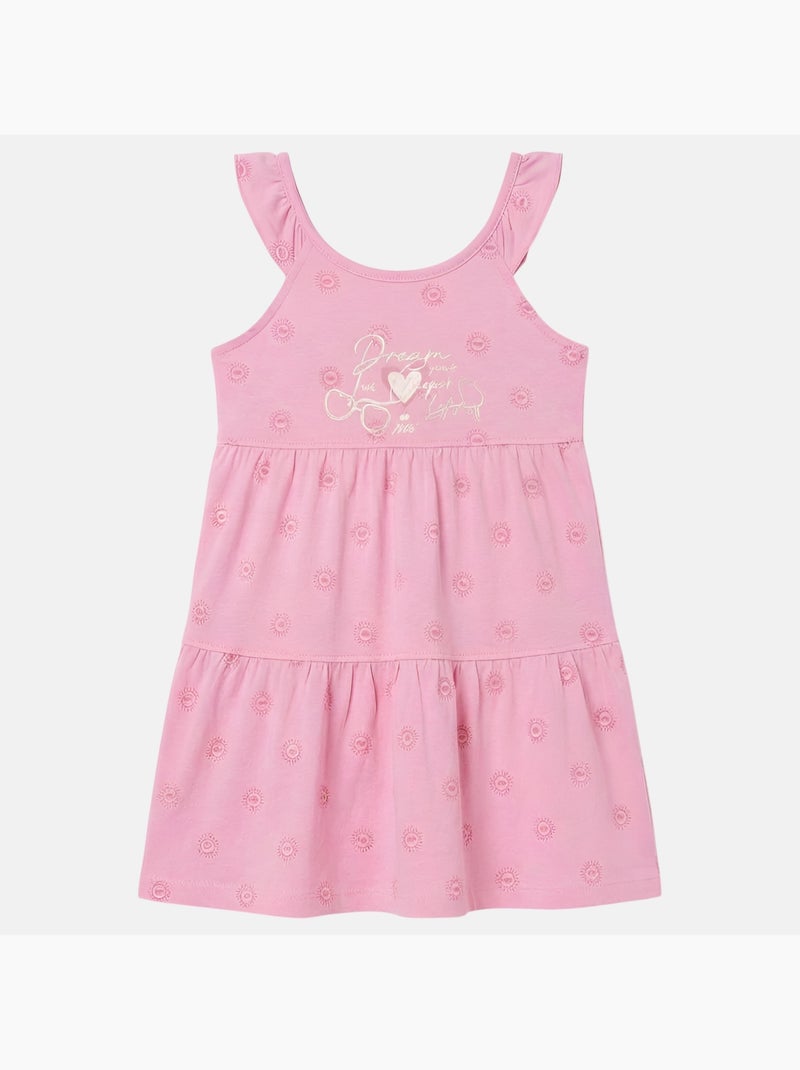 Lee Cooper - Vestito da bambina con spalline con volant Rosa chiaro - Kiabi