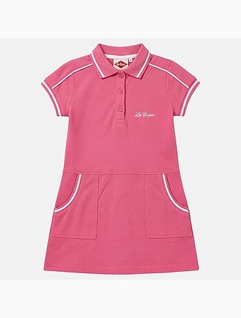 Lee Cooper - Vestito da bambina stile polo a maniche corte