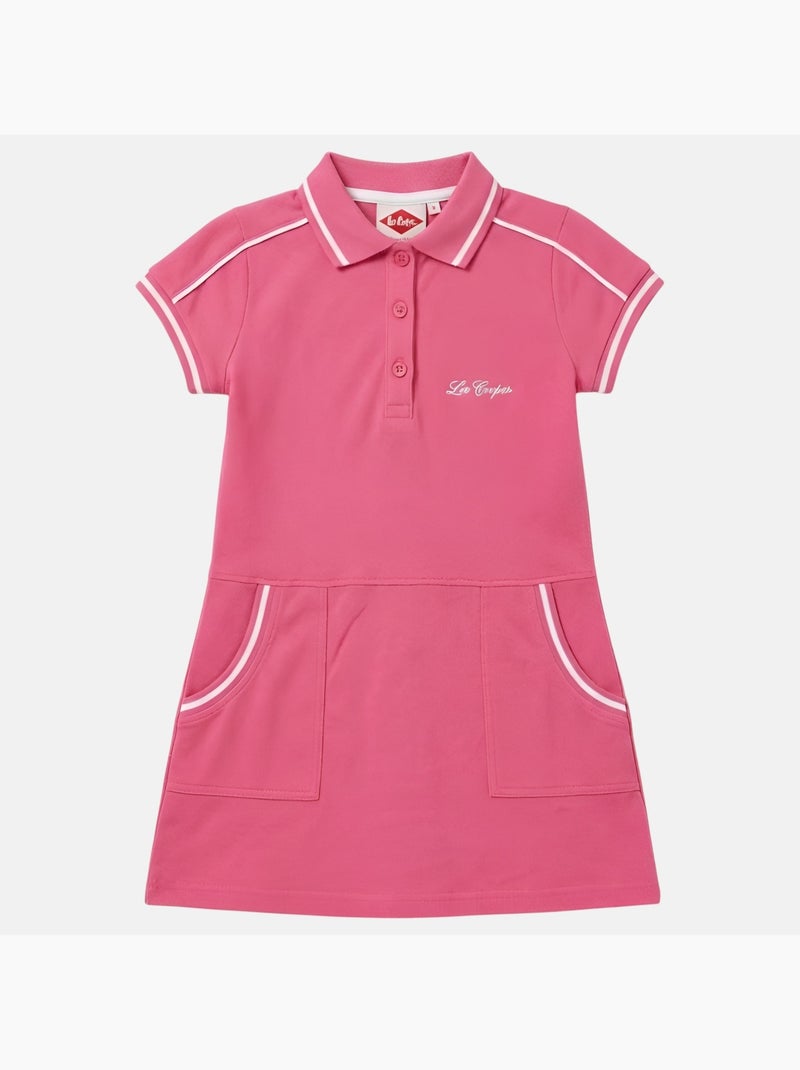 Lee Cooper - Vestito da bambina stile polo a maniche corte Rosa - Kiabi