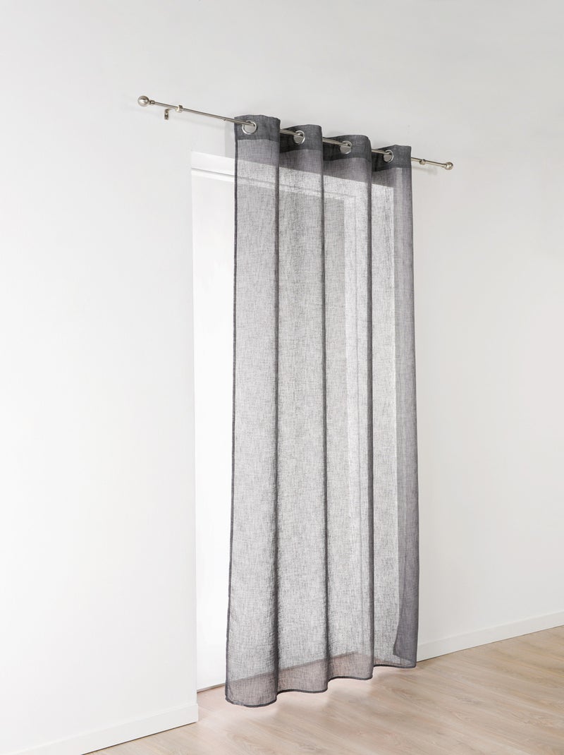 Leggera velatura con aspetto di lino Grigio antracite - Kiabi
