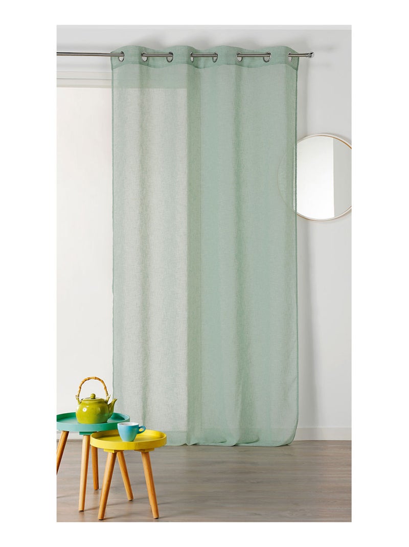 Leggera velatura con aspetto di lino Verde chiaro - Kiabi