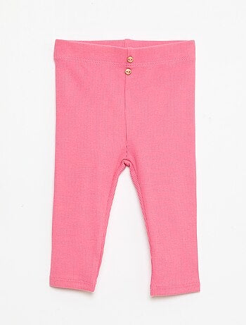 Legging a costine con bottoni