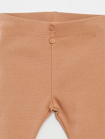 Legging a costine con bottoni