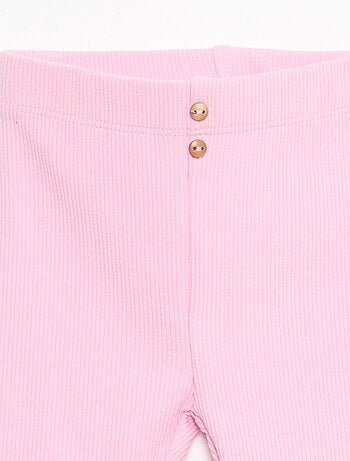 Legging a costine con bottoni