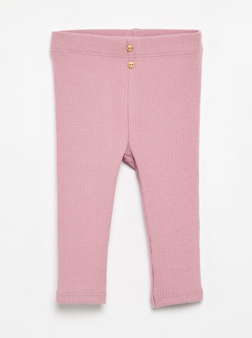 Legging a costine con bottoni - Kiabi