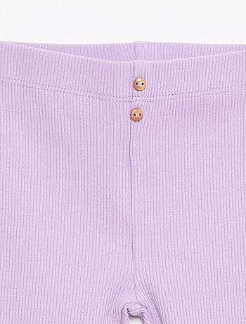 Legging a costine con bottoni