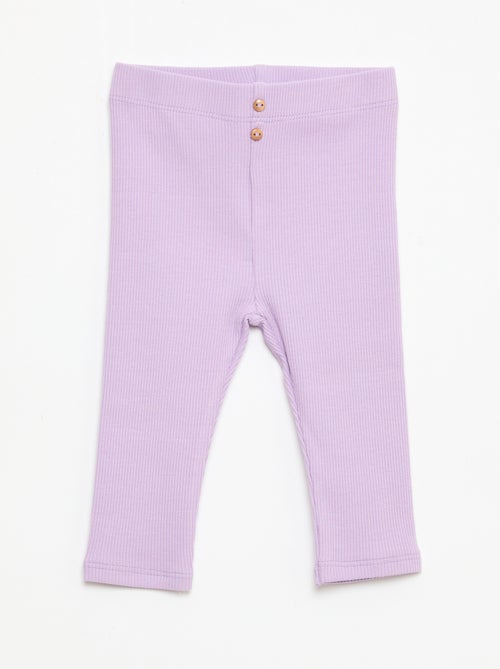 Legging a costine con bottoni - Kiabi