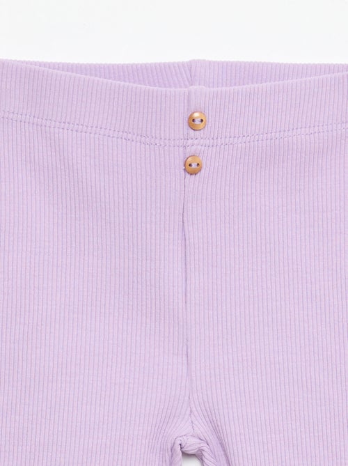 Legging a costine con bottoni - Kiabi