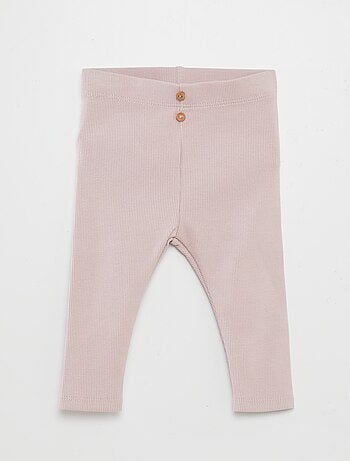 Legging a costine con bottoni