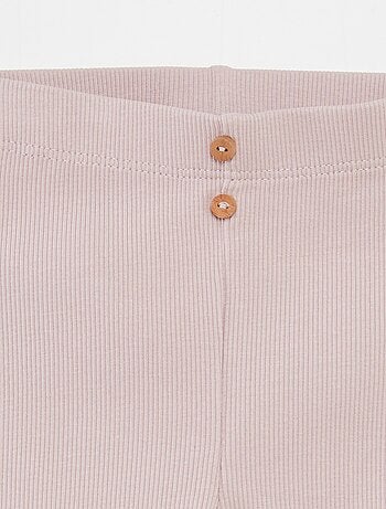 Legging a costine con bottoni