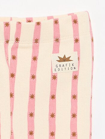 Legging a righe in maglia a costine