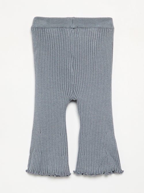 Legging a tinta unita in maglia a costine - Kiabi