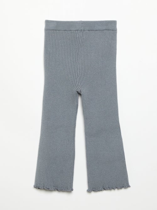Legging a tinta unita in maglia a costine - Kiabi