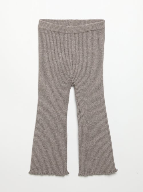 Legging a tinta unita in maglia a costine - Kiabi