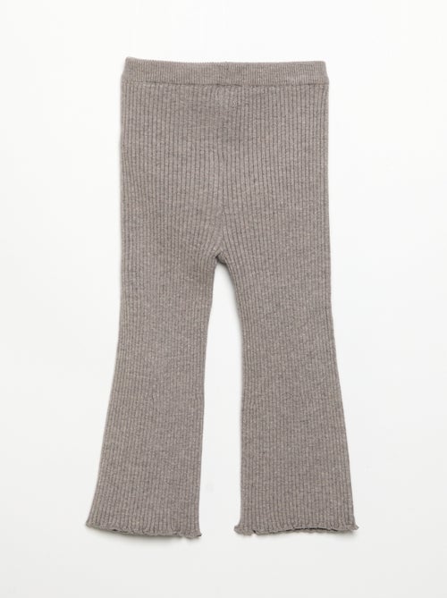 Legging a tinta unita in maglia a costine - Kiabi