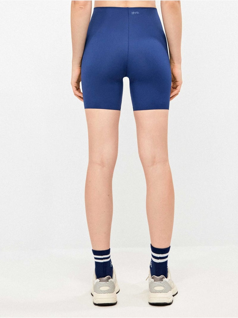 Legging biker realizzato in tessuto modellante che definisce e slancia Blu marino - Kiabi