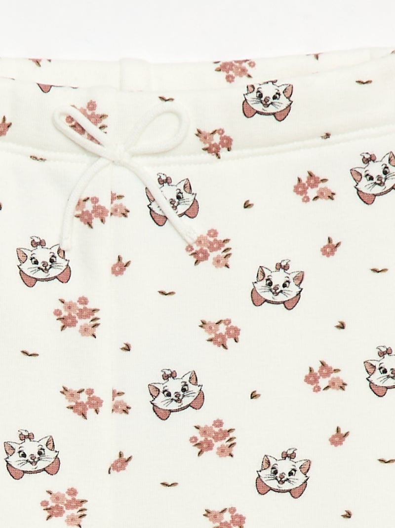 Legging con motivo all-over "Disney" in velluto Bianco - Kiabi