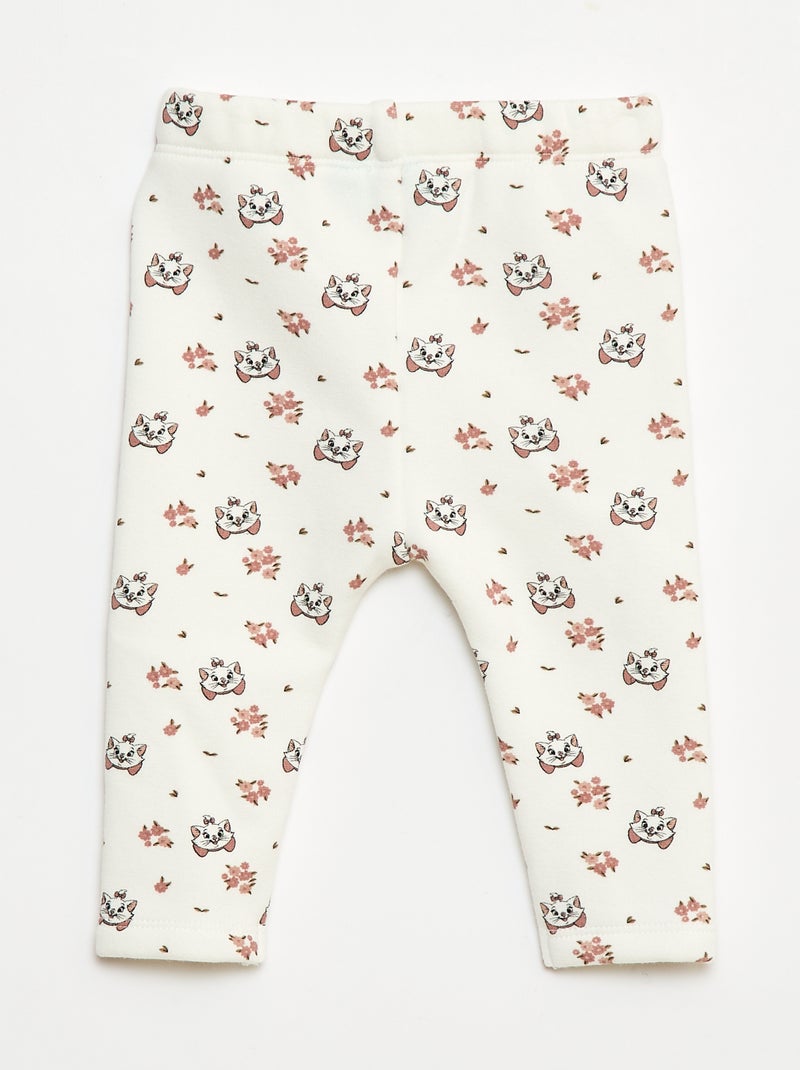 Legging con motivo all-over "Disney" in velluto Bianco - Kiabi
