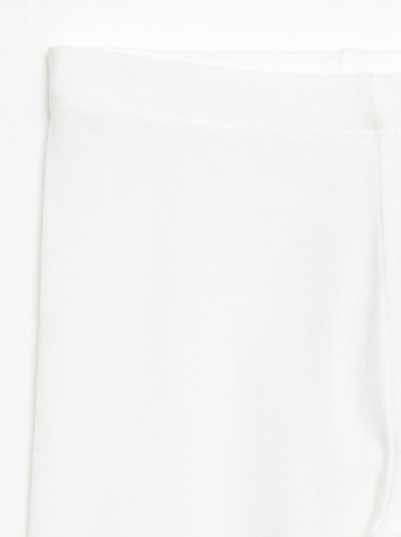 Legging corto a tinta unita Bianco - Kiabi