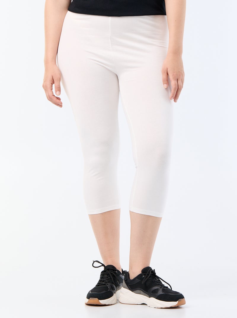 Legging corto in maglia Bianco - Kiabi