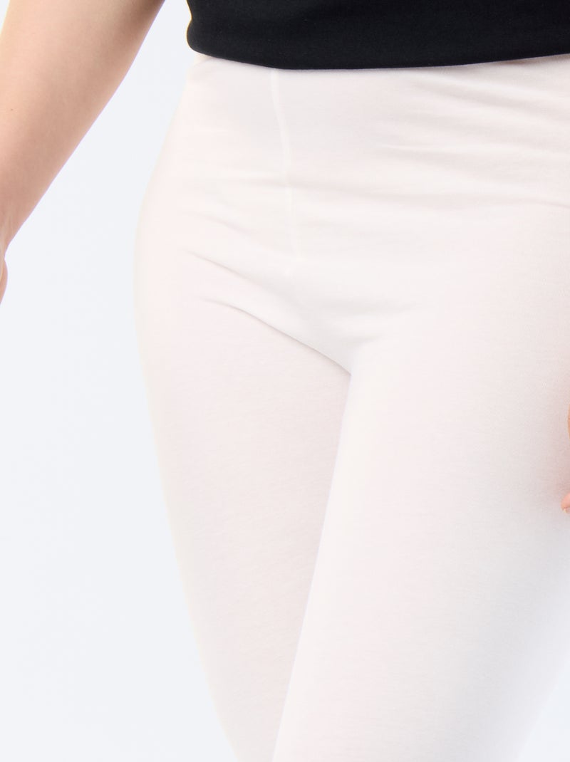 Legging corto in maglia Bianco - Kiabi