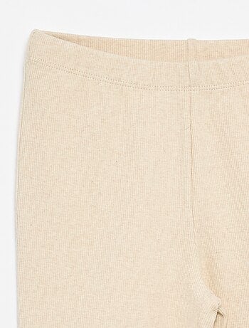 Legging flare in maglia a costine