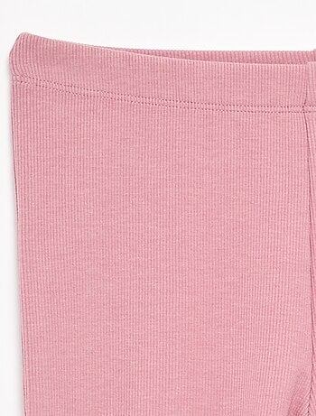 Legging flare in maglia a costine