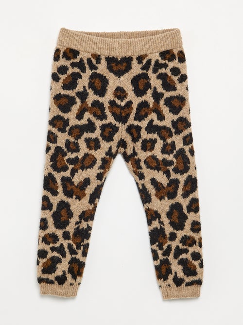 Legging in maglia a fantasia leopardata - Kiabi