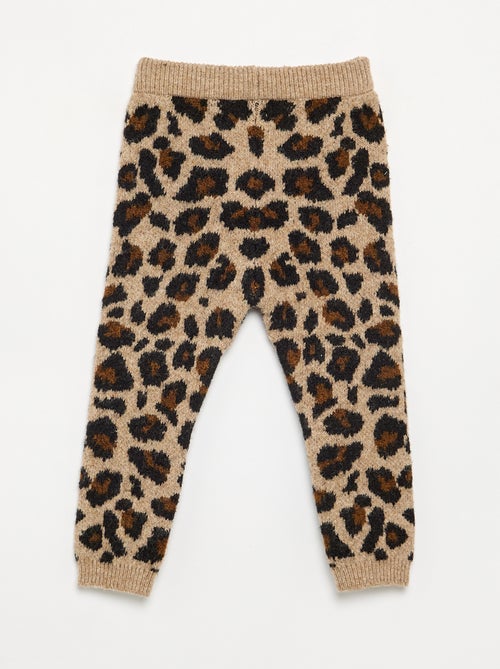 Legging in maglia a fantasia leopardata - Kiabi