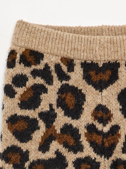 Legging in maglia a fantasia leopardata - Kiabi