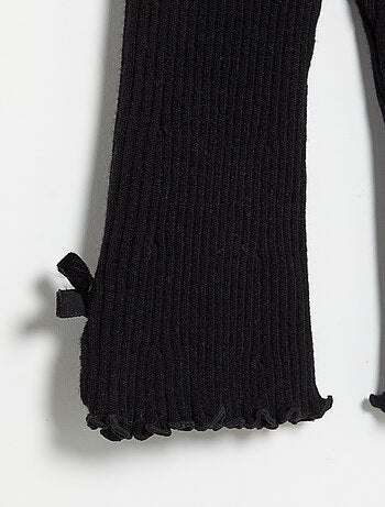 Legging in maglia compatta a costine