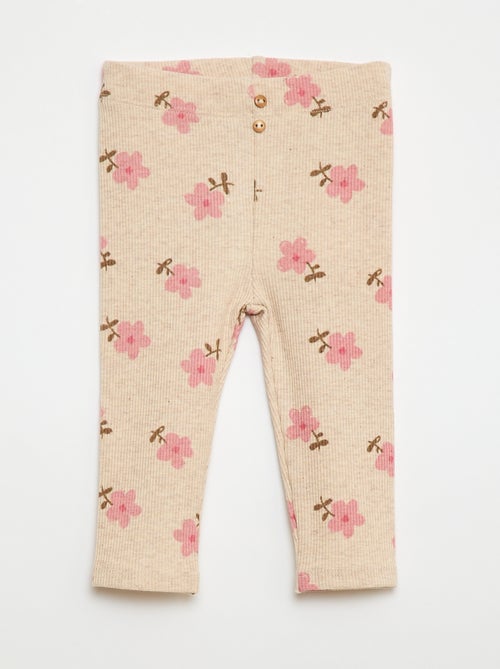 Legging lungo a costine fantasia - Kiabi