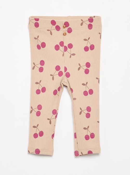 Legging lungo a costine fantasia - Kiabi