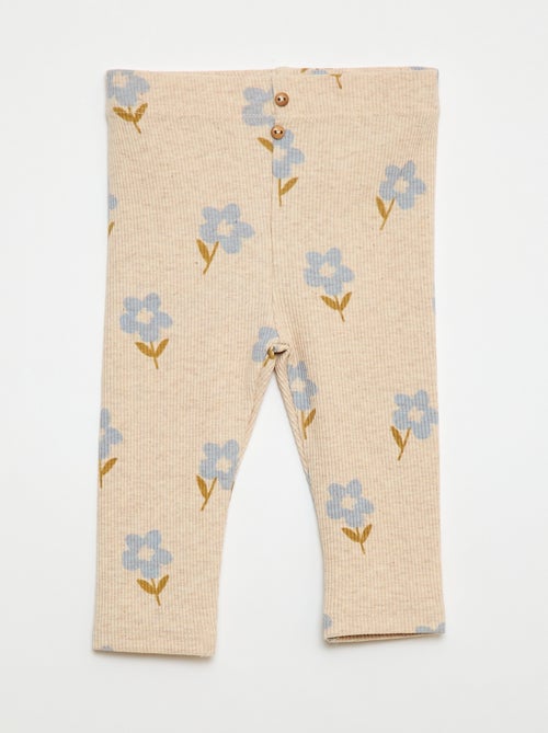 Legging lungo a costine fantasia - Kiabi