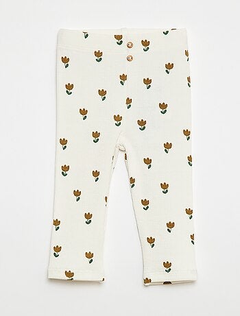 Leggings lungo a costine stampato