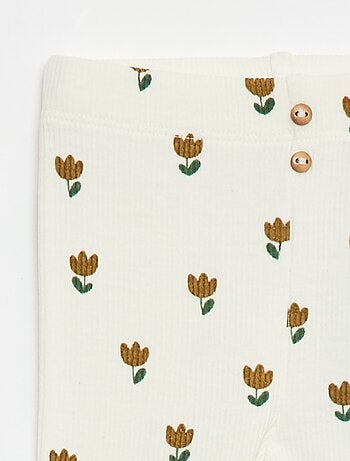 Leggings lungo a costine stampato