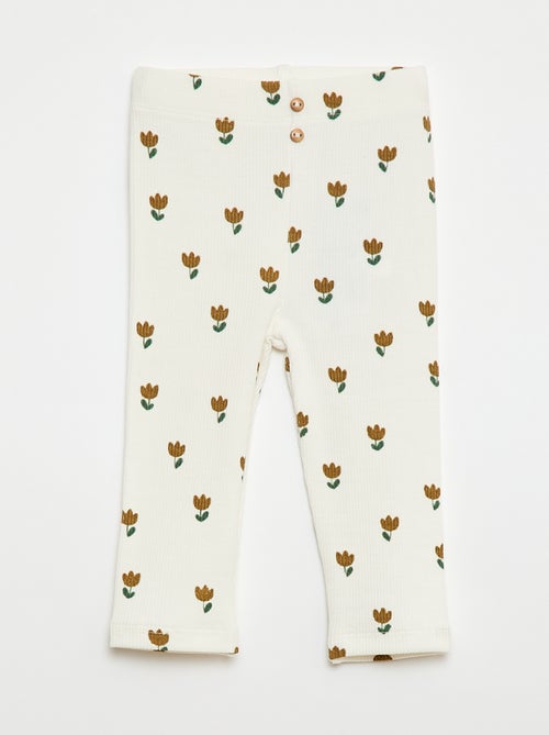 Legging lungo a costine fantasia - Kiabi