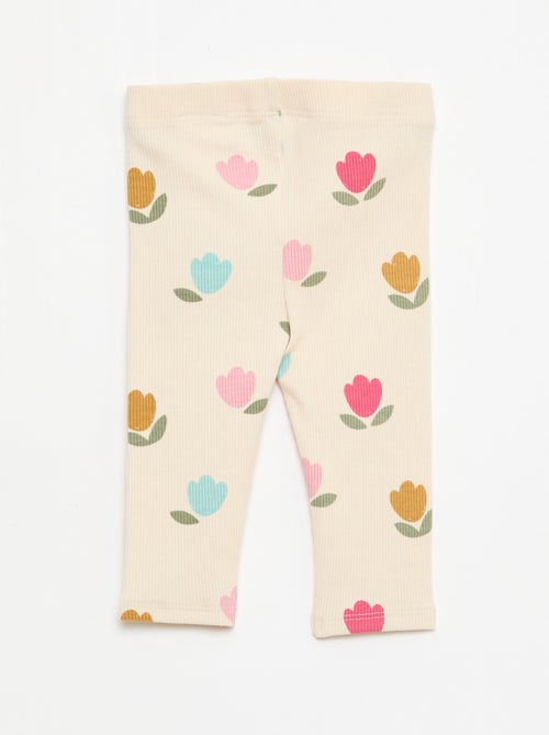 Legging lungo a costine fantasia - Kiabi