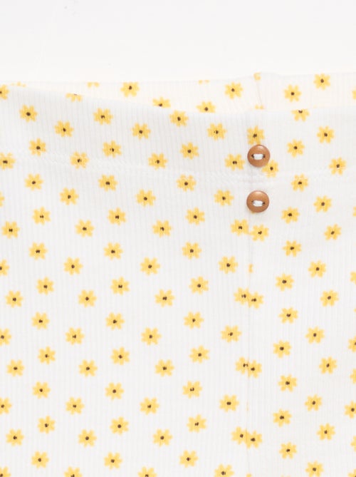 Legging lungo a costine fantasia - Kiabi