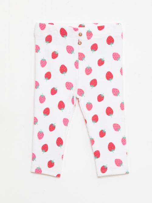 Legging lungo a costine fantasia - Kiabi