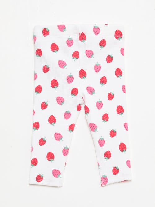 Legging lungo a costine fantasia - Kiabi