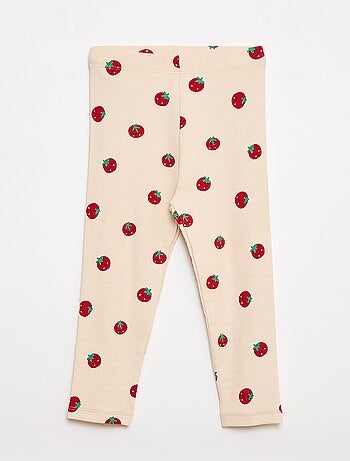 Leggings lungo a costine stampato