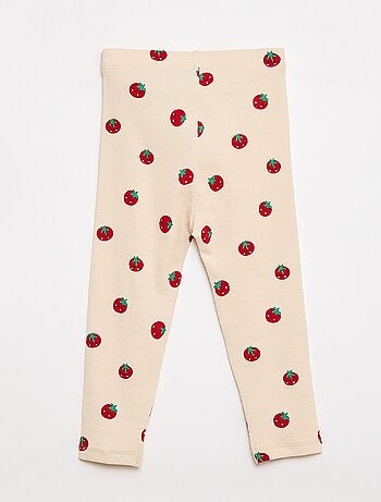 Leggings lungo a costine stampato