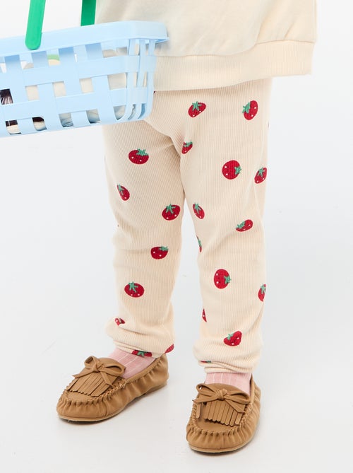 Legging lungo a costine fantasia - Kiabi