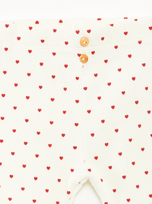 Legging lungo a costine fantasia - Kiabi